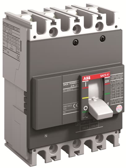 A1B 125 TMF 50-500 4p F F (MCCB, 50AT/125AF, 4P, 18 kA, FIXED THERM. MAGNET. TRIP UNIT)