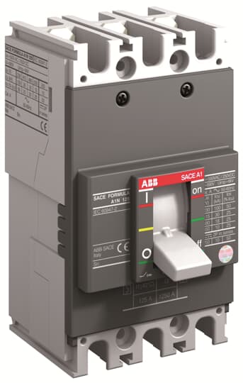 A1N 125 TMF 20-400 3p F F (MCCB, 20AT/125AF, 3P, 36 kA, FIXED THERM. MAGNET. TRIP UNIT)