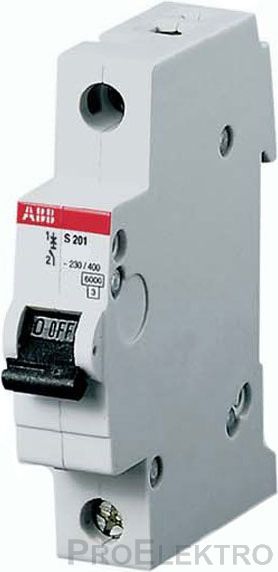 SH201-C 40 (MCB, 40A, 1P, 6 kA, IEC/EN 60898) 