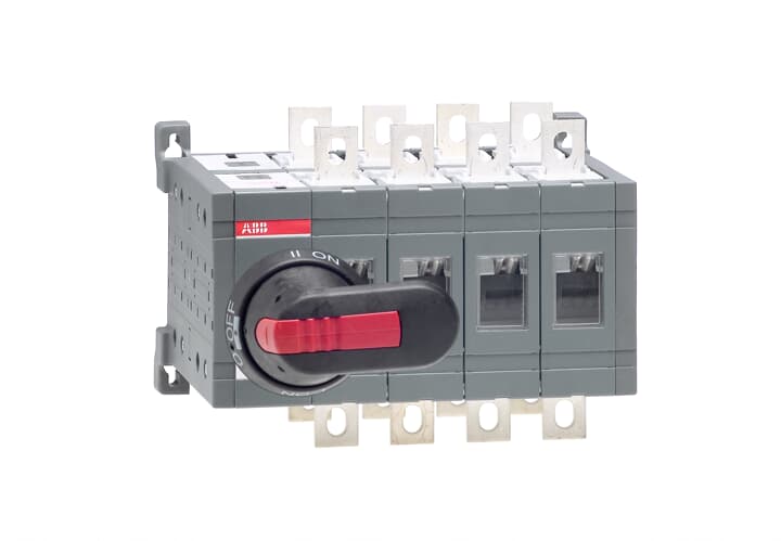 CHANGE-OVER SWITCH OT250E04CP (MANUAL, 4P, 250A, I-O-II, OPEN TRANSITION, IP65 PISTOL HANDLE, PADLOCKABLE, DOOR INTERLOCK)