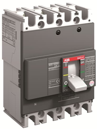 [1SDA066747R1] A1C 125 TMF 25-400 4p F F (MCCB, 25AT/125AF, 4P, 25 kA, FIXED THERM. MAGNET. TRIP UNIT)