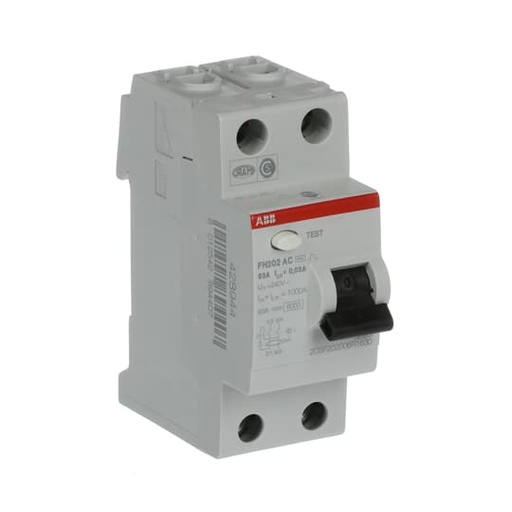 [2CSF202006R1630] FH202AC-63/0,03 (RCCB, 63A, 2P, 30mA, IEC/EN 61008)