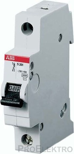 [2CDS211001R0404] SH201-C 40 (MCB, 40A, 1P, 6 kA, IEC/EN 60898) 