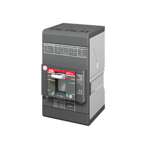 [1SDA067396R1] XT1C 160 TMD 80-800 3p F F (MCCB, 80AT/160AF, 3P, 25 kA, THERM. MAGNET. TRIP UNIT)