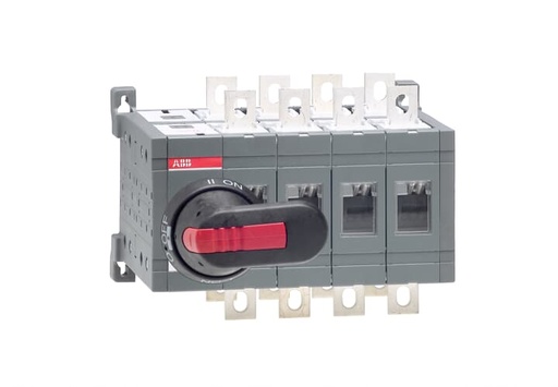 [1SCA022775R4640] CHANGE-OVER SWITCH OT250E04CP (MANUAL, 4P, 250A, I-O-II, OPEN TRANSITION, IP65 PISTOL HANDLE, PADLOCKABLE, DOOR INTERLOCK)