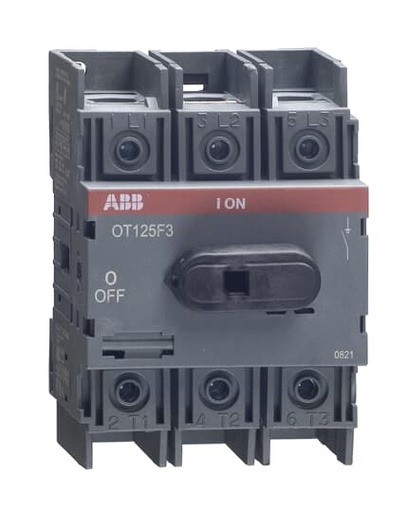 [1SCA105033R1001] OT125F3 400V, (125A@AC22A & 90A@AC23A, 3P FRONT OPERATED SWITCH-DISCONNECTOR)