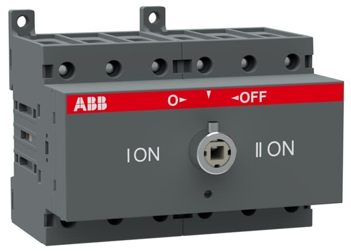 [1SCA105338R1001] CHANGE-OVER SWITCH OT63F3C (MANUAL, 3P, 63A, I-O-II, IP20, OPEN TRANSITION)