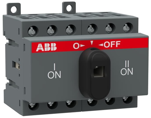 [1SCA104863R1001] CHANGE-OVER SWITCH OT25F4C (MANUAL, 3P, 25A, I-O-II, IP20, OPEN TRANSITION)