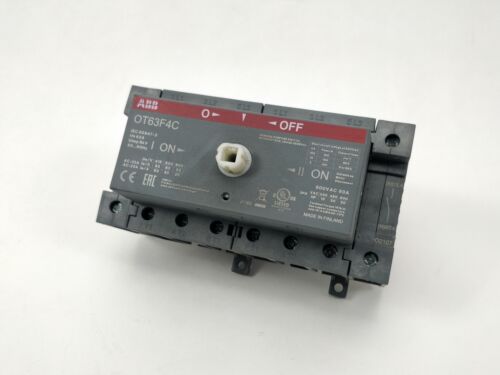 [1SCA105369R1001] CHANGE-OVER SWITCH OT63F4C (MANUAL, 4P, 63A, I-O-II, IP20, OPEN TRANSITION)